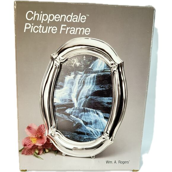 Vintage Chippendale Silverplated Picture Frame William A. Rogers 5.25x7.375" NIB - Picture 1 of 4